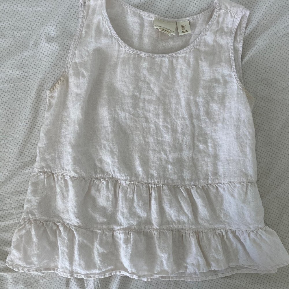 White Linen Top